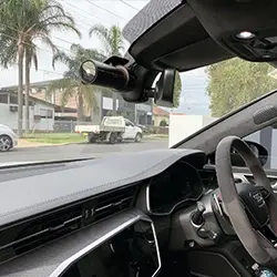 High-quality dashcam installation with clean factory-style fitment and hidden wiring