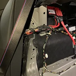 Toyota RAV4 dashcam installation with safely routed wiring behind interior trim
